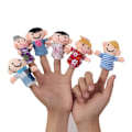 Miniatyrbild 8 av 11: Finger dockor djur dockor barn berättande rekvisita bebis säng berättelser hjälpare docka set