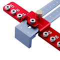 Miniatyrbilde 4 av 7: Trebearbeiding Boring Lokator Drill Guide Punch Locator Mal Linjal Justerbar For skap håndtak og trekker hull hull verktøy