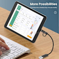 Pikkukuva 3 / 4: 2 in 1 USB 3.0 8-Pin/Type C OTG sovitin kaapeli iPhone 13 12 11 Pro Max iPad iOS 13 yllä