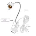Miniatyrbillede 4 af 7: 360 grader Fleksibel Skrivebord Lampe Holder E27 Base Lys Socket Svanehals Clip-On Kabel Med On Off Switch