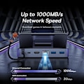 Pikkukuva 2 / 6: USB C telakka Steam Steam Deck Nintend Switch Type C to 4K@60Hz DP HDMI-yhteensopiva Gigabit Ethernet