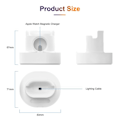 Pikkukuva 5 / 6: 3 In 1 Puhelin kello nappikuuloke Silikoni lataus teline I IPhone 11 12 Pro Max IWatch Airpods telakka asema