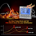 Miniatyrbilde 7 av 8: Digital Bakgrunnsbelysning LCD Display Dobbel Sond BBQ Ovn Kjøtt Grill Matlaging Kjøkken Termometer