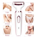 Miniatyrbilde 2 av 7: 4 i 1 Kvinner Kropp Hårfjerning Kvinner Barbermaskin Sensitive Area Hår Hårhøvel Trimmer Kvinner Epilator