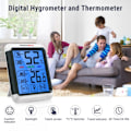 Miniatyrbillede 3 af 6: Indendørs Digital Termometer Hygrometer Touchscreen Baggrundslys Fugtighed Temperatur Sensor