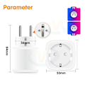 Pikkukuva 5 / 7: 433 Mhz Langaton Kaukosäädin Ohjaus kytkin  110V 220V 16A EU FR Smart Socket Plug