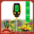 Miniatyrbillede 2 af 7: 4 i 1 Jord Fugt Meter Digital Plante Temperatur Jord Fugtighed PH Meter Sollys Intensitet Miljø Fugtighed