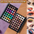 Miniatyrbillede 2 af 5: 40 farve mat øjenskygge palette glitter øjen skygge vandtæt langtidsholdbar makeup