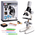 Miniatyrbilde 3 av 3: Zoom Barn Mikroskop Biologi Lab LED 1200x Skole Vitenskap Eksperiment Kit Utdanning Vitenskapelig Leker