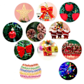 Miniatyrbillede 6 af 7: Bordplade kunstig juletræ med LED lys Navidad jule træer med pynt