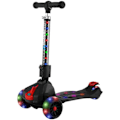 Miniatyrbilde 1 av 9: 3 Hjul Barn Gear Ziggy Folding Kick Scooter Sort LED Lys Sikker for Kid's