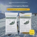 Miniatyrbillede 2 af 6: Rescue Emergency Tæppe Udendørs Udendørs Camping Portable Rescue Emergency Isolering Tæppe