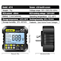 Miniatyrbild 7 av 9: Digital Display Ström Socket Tester Voltmeter Portabel ABS Plast Polaritetsdetektor Test Verktyg