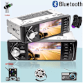 Pikkukuva 2 / 10: 4,1 tuuman auto radio 1Din ääni stereo FM Bluetooth ohjaus pyörä
