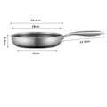 Miniatyrbillede 2 af 7: Rustfrit stål Stage Pande Nonstick Honeycomb Fry Pande
