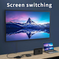 Miniatyrbillede 2 af 4: HDMI-kompatibel Switch KVM Splitter  3 input 1 Output Mini 3 Port VIDeo Switcher Hub