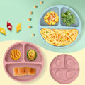 Miniatyrbild 2 av 4: 9 bitar set BPA Gratis Silikon Baby Matning Set Sug Skål Matsals Tallrik Halmkopp Sked Gafflar