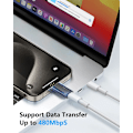 Miniatyrbild 4 av 7: 3 bitar Lightning Kvinna Till USB C Hane Laddare Adapter
