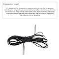Miniatyrbilde 7 av 7: 150cm NTC 10K Ohm 1% 3435 Termistor Temperatur Sensor Sylinder Probe 1,5m Wire 87HB