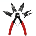 Miniatyrbillede 1 af 4: 4 In 1 Låsring Tang Set Snap Ring Tang Multi Crimp Aftagelig Tang Hoved Holding Låsring Tænger Hånd værktøj