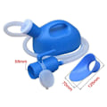 Miniatyrbillede 2 af 4: 2000 ml blå hvid bærbar tisse urin flaske plastic urinal toilet hjælpemiddel flaske