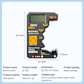 Miniatyrbild 6 av 7: Ultraliten batteri testare 9V knapp cell universell hushåll LCD Digital display batteri testare