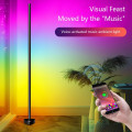 Miniatyrbilde 3 av 7: Stue Rom Dimbar Hjørne Gulv Lampe 141cm Stativ Bluetooth RGB LED Mood Light