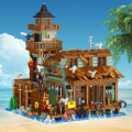 Pikkukuva 6 / 7: MOC Creative MINI kalastaja mökki talo rakennus kortteli idea katunäkymä kalastus kota