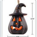 Miniatyrbillede 1 af 6: Halloween græskar lanterne bærbar gyser halloween pynt kranie stearinlys lys