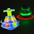 Miniatyrbillede 3 af 7: Høj kvalitet premium Rund Lysende Legetøj Lys Musik Roterende Gyro Fidget Spinner Spinning Top Legetøj Tilfældig Farve Børn's Legetøj