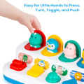 Miniatyrbilde 3 av 6: Interaktiv Pop Up Dyr Leke Peekaboo Switch Box Knapp Box Skat Overraskelse Eske