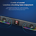 Miniatyrbillede 4 af 6: Darknets Support Bluetooth Wireless aux 3.5 surround RGB højttalere søjle sound bar