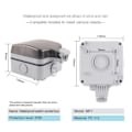 Miniatyrbillede 7 af 7: IP66 Udendørs Socket Væg Stik med Vandtæt Boks EU Standard Tysk Stil 250V16A Strøm Forsyning  Switch Socket