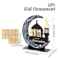 Miniatyrbilde 6 av 7: Akryl Ramadan Nedtelling Kalender Ornamenter Gaver Eid Mubarak Ramadan Dekor