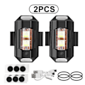 Miniatyrbillede 1 af 5: Universal Led Aircraft Strobe Lights Motorcykel Anti-kollisions Advarsel Lys med USB Opladning