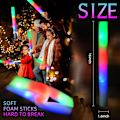 Miniatyrbild 3 av 6: 30 bitar Fuam Glow Sticks med 3 Modes Colorful Led Blinkande Glow Stick