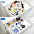 Miniatyrbillede 3 af 7: 14 stykker Skuffer Arrangører Set Klar Plastik Skrivebord Opdelere Skummer Soveværelse Kommode Kontor Opbevaring Kasse til Makeup Smykker Gadgets