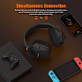 Miniatyrbillede 7 af 7: Gaming Headset til PS5, PS4, XBOX,PC, Mac, 2,4GHz Ultra-Lav Latency Støj Annullering Bluetooth Hovedtelefoner Med Mic