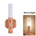Miniatyrbillede 7 af 8: Træ LED Nat Lys Trådløs Type-c USB LED Væg Lampe Køkken Skab Lys Skab Lys
