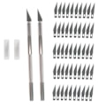 Miniatyrbild 5 av 8: Gravering Halkfri Metal Skalpell Kniv Kit + 50/20/10/5st #11 Blad Kutter Hantverk Kniv