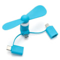 Pikkukuva 1 / 3: IN 1 matka kannettava kännykkä puhelin mini tuuletin jäähdytys jäähdytin Android Type-c Micro USB C