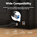 Pikkukuva 4 / 7: Tuuletus USB C USB tyyppi B 3.0 kaapeli kiintolevylle kotelo levy kotelo verkko kamera digitaalinen video Blue ray asema C-tyyppi neliö johto
