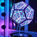 Miniatyrbillede 4 af 7: Infinity Dodecahedron Farve Kunst Lys Fantasy Geometri Rum LED Kunst Lampe