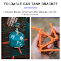Miniatyrbilde 3 av 6: Gass tank brakett gass brenner utendørs komfyr camping komfyr verktøy flaske hylle stativ stativ foldbart stativ