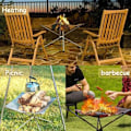 Pikkukuva 5 / 7: Ruostumaton teräs ulko telttailu nuotio takka teline taitettava verkko takka kuoppa puu uuni takka runko teline puutarha takapiha BBQ kokko