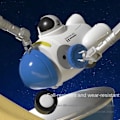 Miniatyrbild 4 av 9: Söt astronaut tecknad film rymdskepp kollision förebyggande tecknad film tröghet bil utbildning leksak