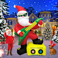 Miniatyrbillede 1 af 9: Hot oppustelig Snemand Julemand Glædelig jul Træ bue Hjem Udendørs Dekoration LED Lys