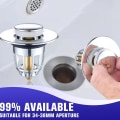 Miniatyrbild 7 av 7: Badrum Handfat Plug Propp Tvättställ Kärna Bounce Up Avlopp Filter Dusch Hänk Filter Plug Kök Badkar Kopp