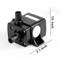 Miniatyrbilde 3 av 6: Vanntett Mini Vann Pumpe 12v Strøm Børsteløs DC Mikro Pumper