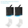 Miniatyrbild 7 av 10: 1220mAh 3Pack Batteri 3 Slots LED Ljus Batteri Laddare Förvaring Låda Typ C Kabel